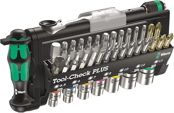 Conjunto de Chaves Roquete e Caixa de Pontas Wera Tool-Check Plus (39 Peças Alemãs)