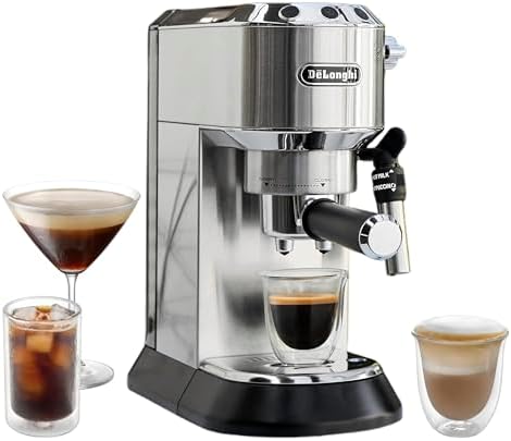 Máquina de Café Espresso Manual De'Longhi Dedica Style EC685 em Aço Inox (15 Bar · 15 cm Largura)