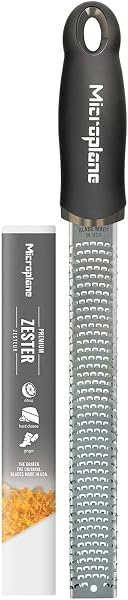 Ralador Microplane Premium Classic Zester em Aço Cirúrgico Foto-Gravado (Feito nos EUA)