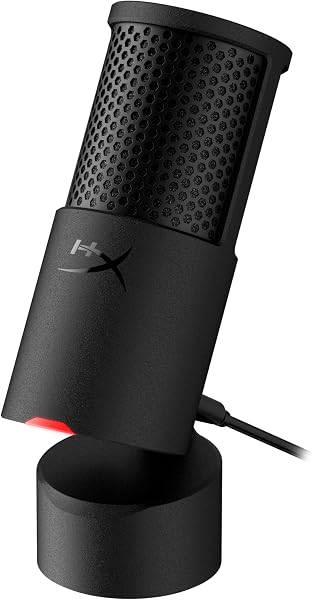 Microfone Condensador USB-C HyperX SoloCast / Fifine K669B com Tripé Metálico e Botão Mute Tátil