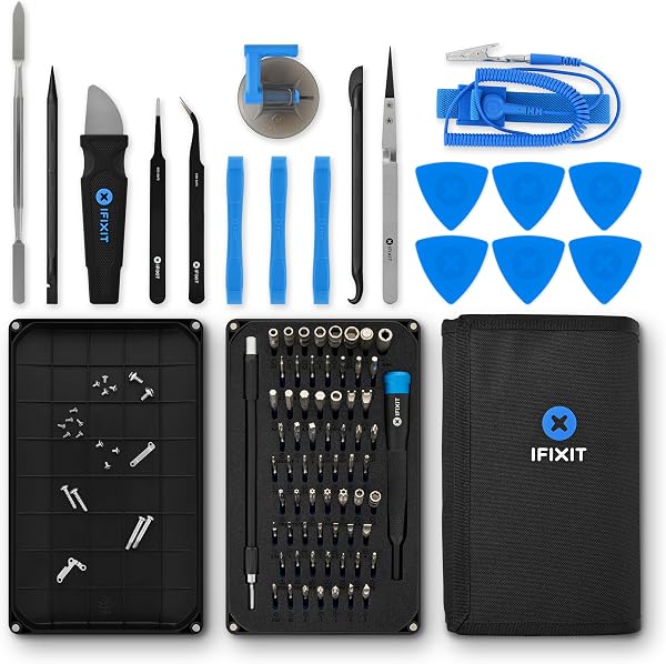 Estação de Soldadura e Tapete Magnético de Reparação Eletrónica iFixit Pro Tech Toolkit (64 Pontas)