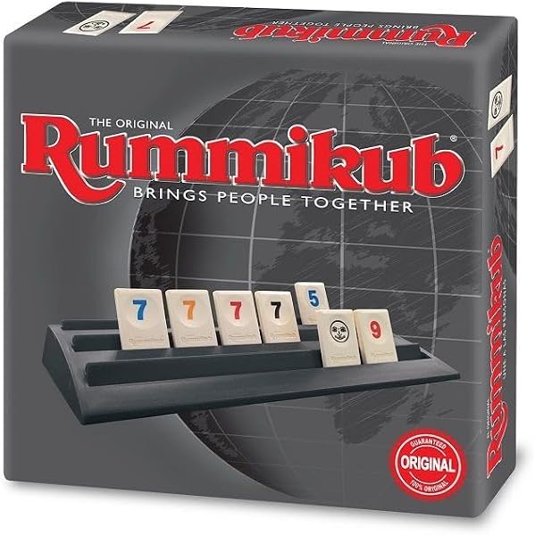 Jogo de Tabuleiro Rummikub Classic Original (Peças Numeradas Gravadas + 4 Suportes)