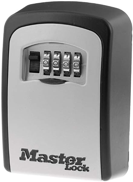 Caixa Forte / Cofre Portátil para Chaves e Cartões Master Lock de Parede com Combinação de 4 Dígitos Metal